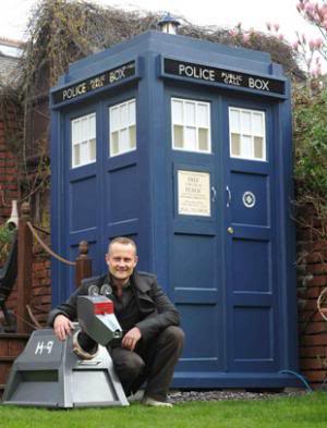 John Williams with his Shed of the Year 2011 finalist. South Wales Argus