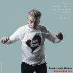 Peter Capaldi in Dame Vivienne Westwood designed Support Junior Doctors tshirt (Credit: Sarah Sheldrake)