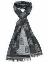 TARDIS Scarf (Grey &amp; White) (Credit: Lovarzi)