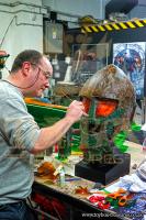 Mike Tucker of the Model Unit working on the Ice Warrior (Credit: Toy Box Treasures)