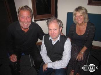 Toby Hadoke with John Levene and Syvlia James for The Web of Fear 6 (Credit: Fantom Films)