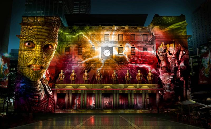Doctor Who Projections Vivid Sydney June 2013 (Credit: BBC Worldwide)