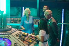 Prince Charles and Camilla visit the Doctor Who Set at Roath Lock. 3rd July 2013 (Credit: Simon Ridgway/BBC)