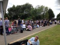 Queuing at Elstree (Credit: Jaqui Connell/Twitter)
