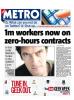 The Metro Front Cover, 5 Aug 2013 (Credit: The Metro)