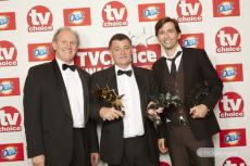 Peter Davison, Steven Moffat and David Tennant at the TV Choice Awards (Credit: TV Choice Magazine)