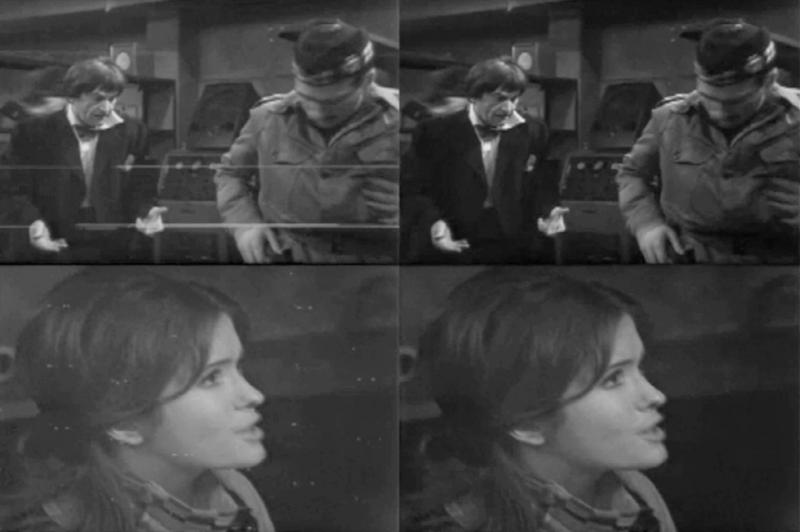 The Web of Fear - Remastered Edition comparison. (Credit: BBC Worldwide)