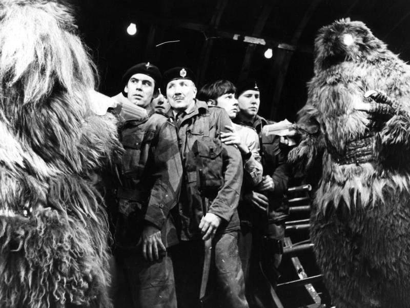 The Web of Fear - Menaced by the Yeti. (Credit: BBC Worldwide)