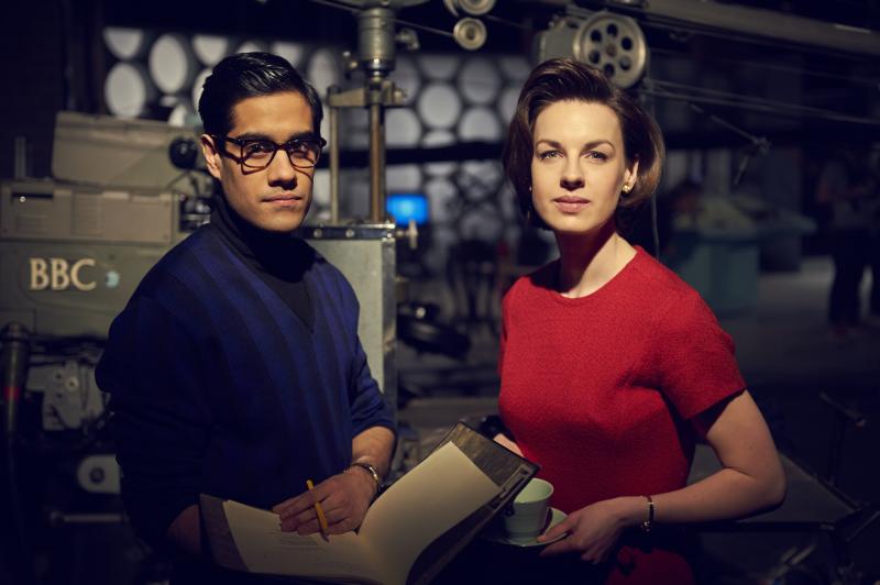 Sacha Dhawan as Waris Hussein and Jessica Raine as Verity Lambert. Credit: BBC/Hal Shinnie