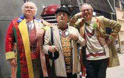 Colin Baker, Sylvester McCoy and Paul McGann in the Five(ish) Doctors Reboot. Photo: BBC