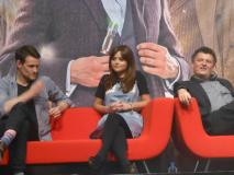 Doctor Who Celebration: Matt Smith, Jenna Coleman and Steven Moffat on stage (Credit: Matt Hills)