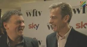 Steven Moffat and Peter Capaldi at the 2013 WFTV Awards (Credit: Press Association)