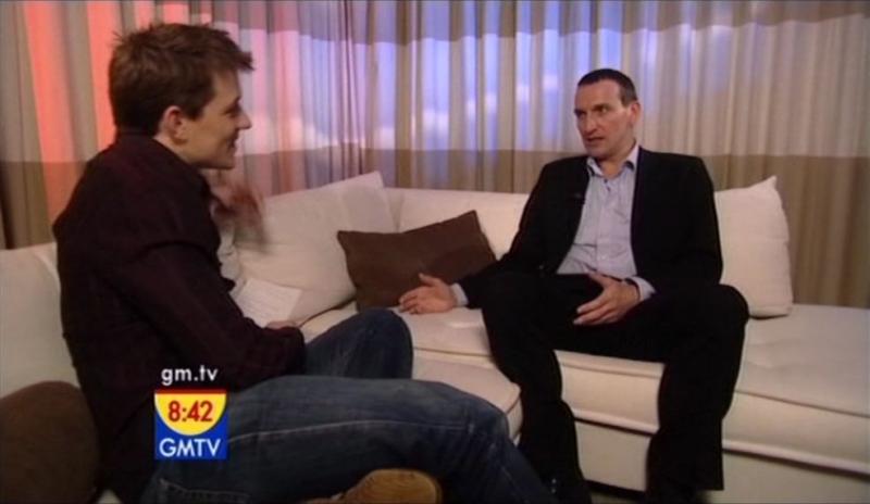 Christopher Eccleston on GMTV, 11th March 2005. Image: BBC