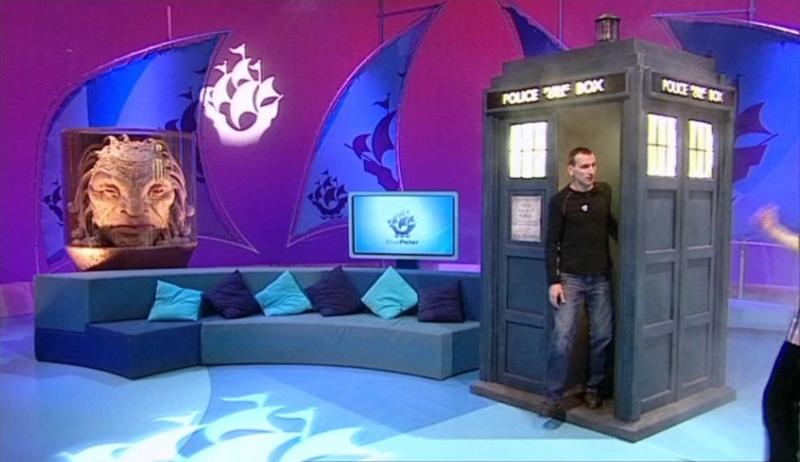Christopher Eccleston on Blue Peter, 21st March 2005. Image: BBC