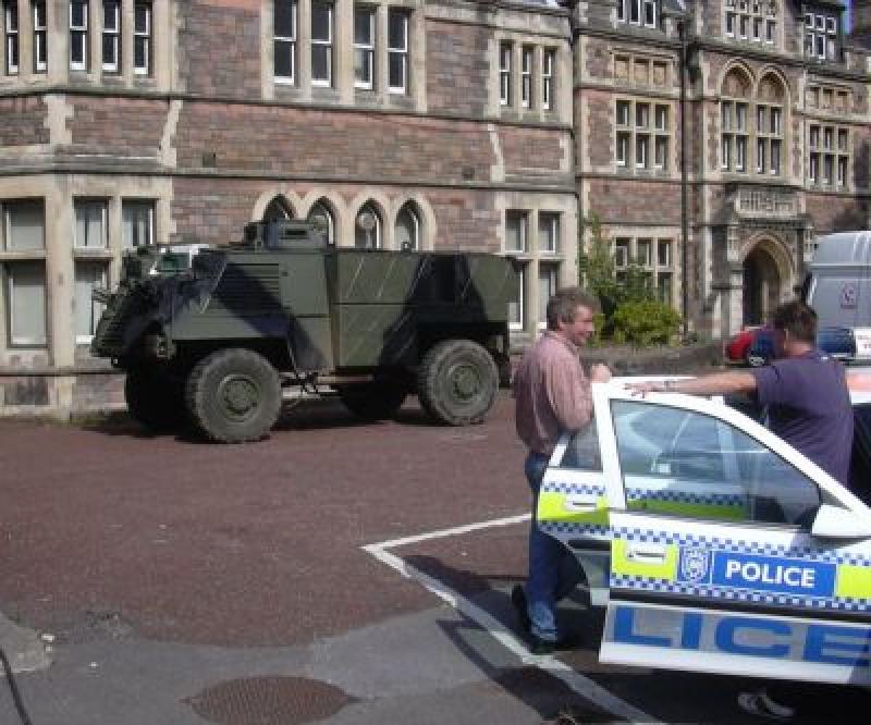 Filming at Cardiff Royal Infirmary, 18 Jul 2004. Photo: Dave Shuttleworth