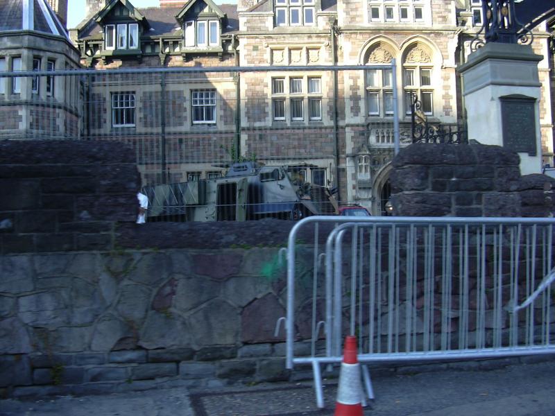 Filming at Cardiff Royal Infirmary, 18 Jul 2004. Photo: Rob Stradling