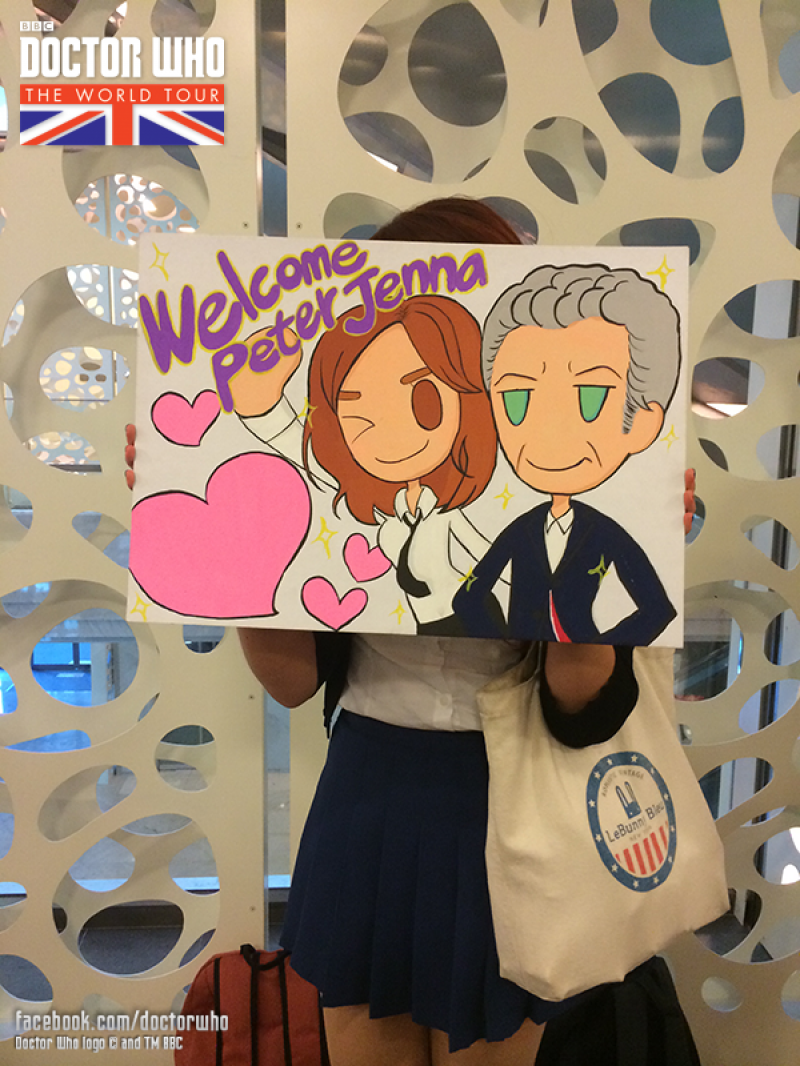 Some fantastic art from one fan welcoming Peter and Jenna! Photo: BBC Worldwide