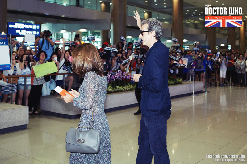 Arriving at the Airport on the Doctor Who World Tour in Seoul Photo: BBC Worldwide