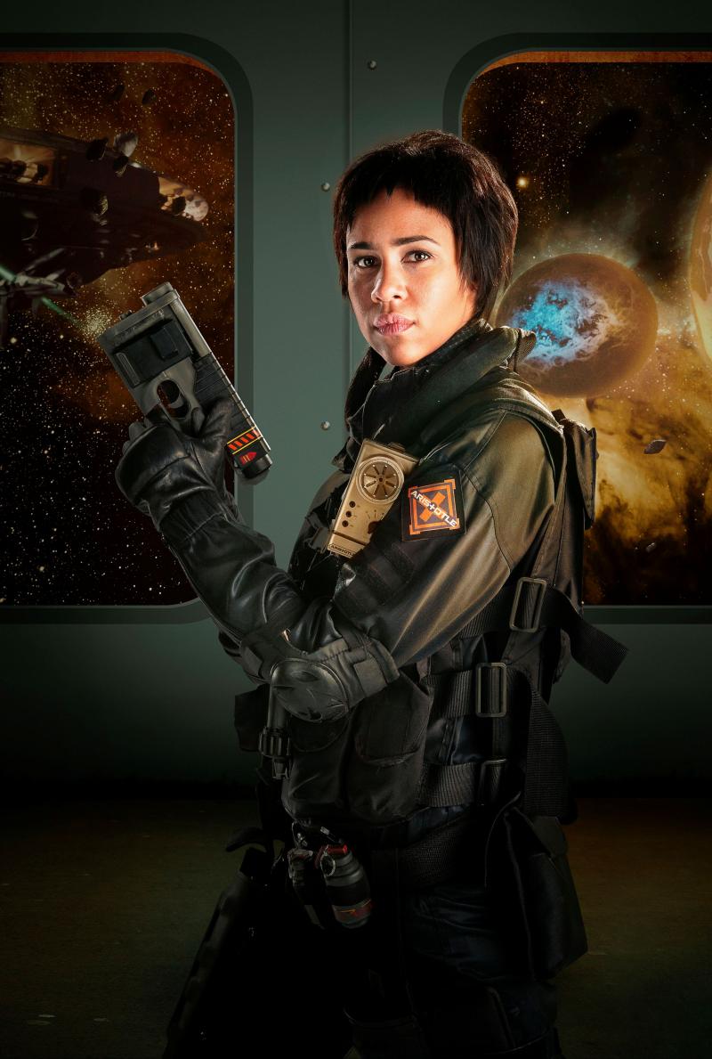 Journey Blue (Zawe Ashton) (Credit: Adrian Rogers, BBC Worldwide 2014)