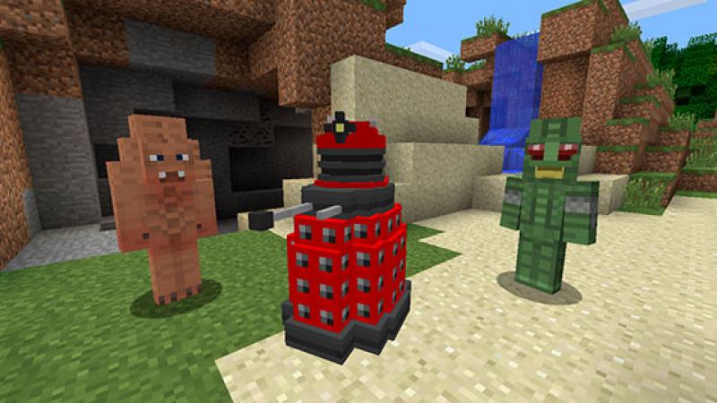The Daleks on Minecraft (Credit: BBC Worldwide)