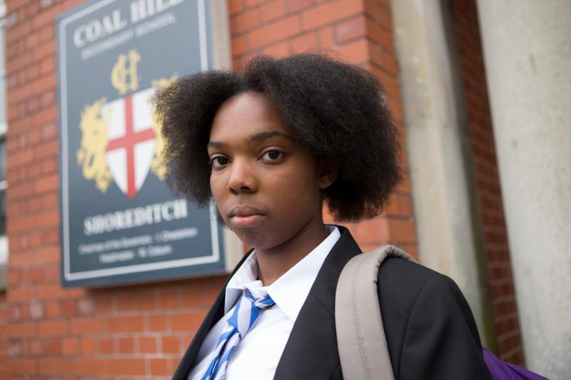  Courtney Woods (Ellis George) - The Caretaker. Photo: Adrian Rogers, BBC Worldwide 2014