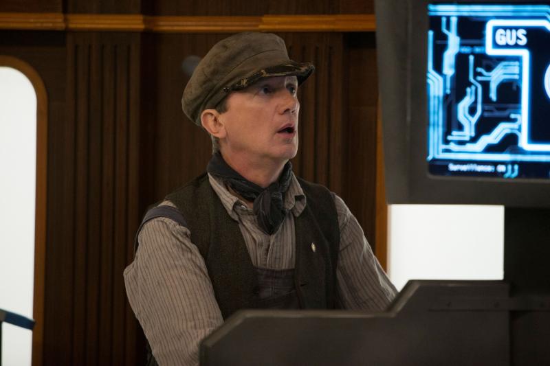 Mummy On The Orient Express - Perkins (Frank Skinner) (Credit: Adrian Rogers, BBC/BBC Worldwide 2014)