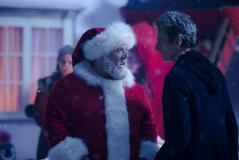 Santa Claus (NICK FROST), Doctor Who (PETER CAPALDI) (Credit: BBC / Adrian Rogers)