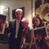 Alice X. Zhang presents her artwork to Peter Calpaldi and Jenna Coleman (Credit: Titan)