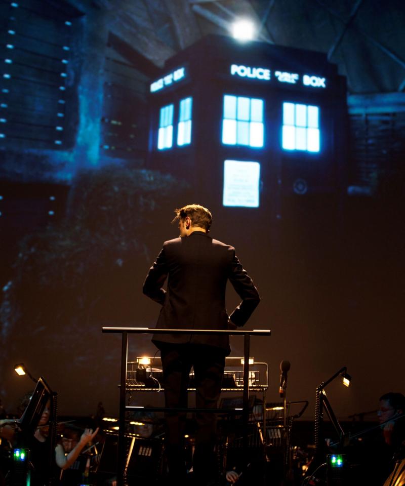 Ben Foster conducts the BBC National Orchestra of Wales and the BBC National Chorus of Wales. Image: House PR