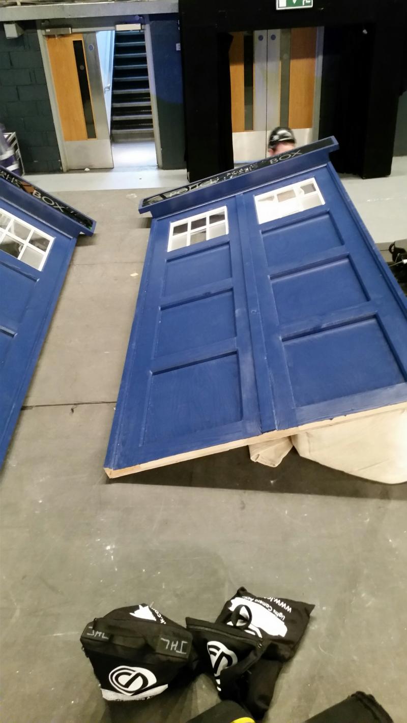 TARDIS prop being built for the Doctor Who Symphonic Spectacular in London (23/24 May 2015). Images: This Planet Earth/Simon Nash/Fred Harrison