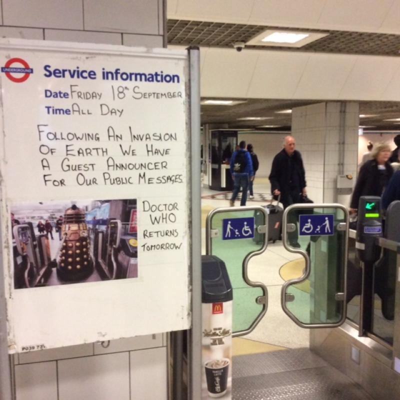 Daleks Invade Liverpool Street. (Credit: TfL)