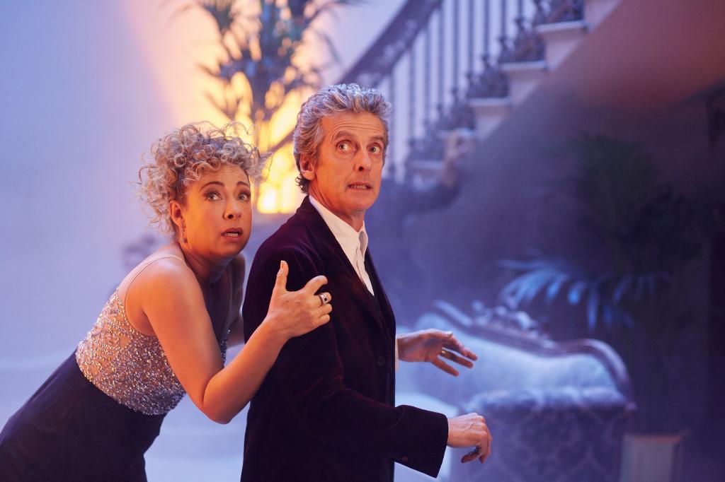 Doctor Who Christmas Special: The Doctor and River, as played by Peter Capaldi and Alex Kingston (Credit: BBC/Simon Ridgway)
