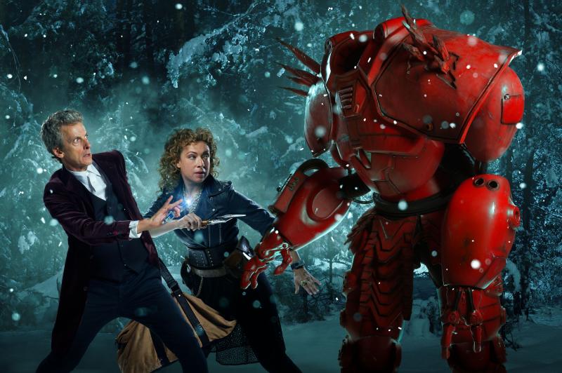 The Husbands of River Song: the Doctor, River and Hydroflax (Credit: BBC/Ray Burmiston/Simon Ridgway)