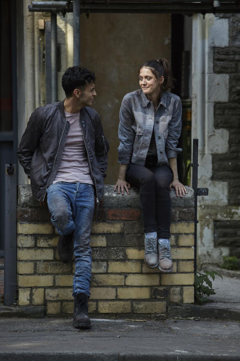Class - Ep4 - Co-Owner Of A Lonely Heart - Ram (FADY ELSAYED), April (SOPHIE HOPKINS) (Credit: BBC/Simon Ridgeway)