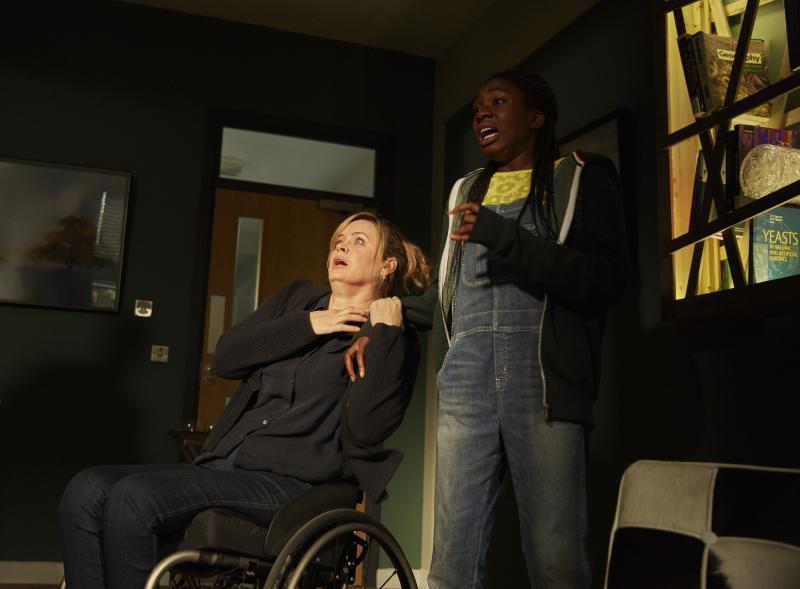 Class - Ep5 - Brave-ish Heart - Jackie (SHANNON MURRAY), Tanya (VIVIAN OPARAH) (Credit: BBC/Simon Ridgeway)