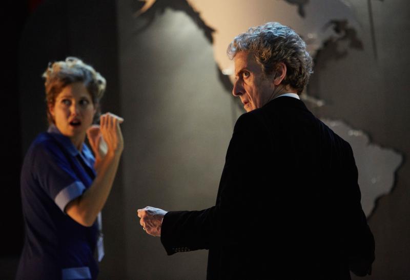The Return of Doctor Mysterio  - Lucy Fletcher (CHARITY WAKEFIELD), Doctor Who (PETER CAPALDI) (Credit: BBC)