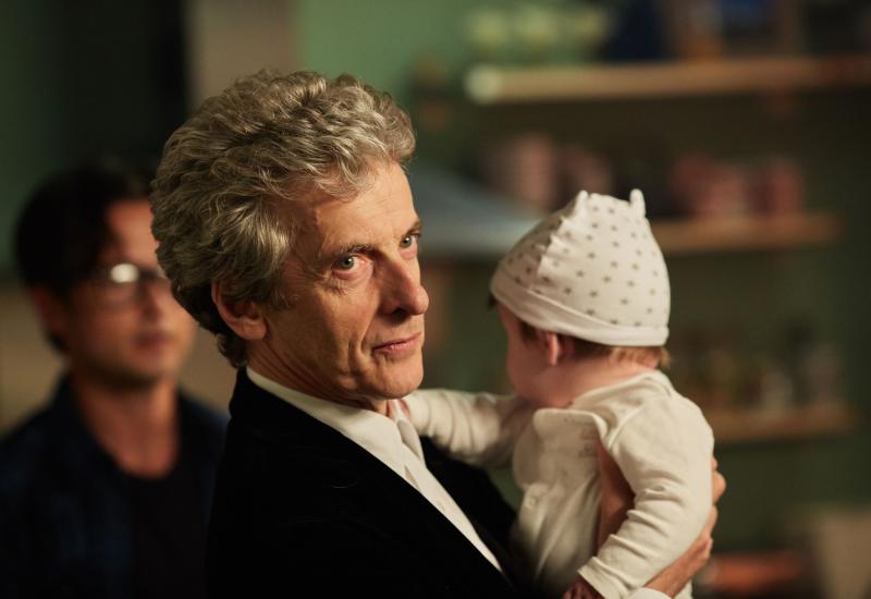 The Return of Doctor Mysterio  - Grant (JUSTIN CHATWIN), Doctor Who (PETER CAPALDI) (Credit: BBC)