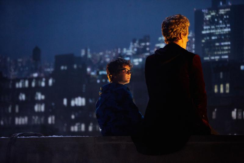 The Return of Doctor Mysterio  - Young Grant (LOGAN HOFFMAN), Doctor Who (PETER CAPALDI) (Credit: BBC)