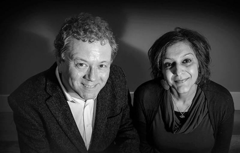 Jon Culshaw in conversation with Meera Syal (Credit: Penguin)
