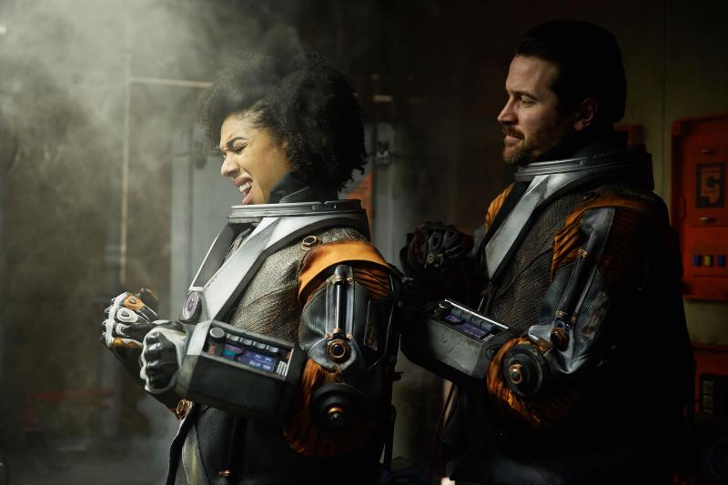 Oxygen: Bill (Pearl Mackie), Ivan (Kieran Bew) (Credit: BBC/BBC Worldwide (Simon Ridgway))