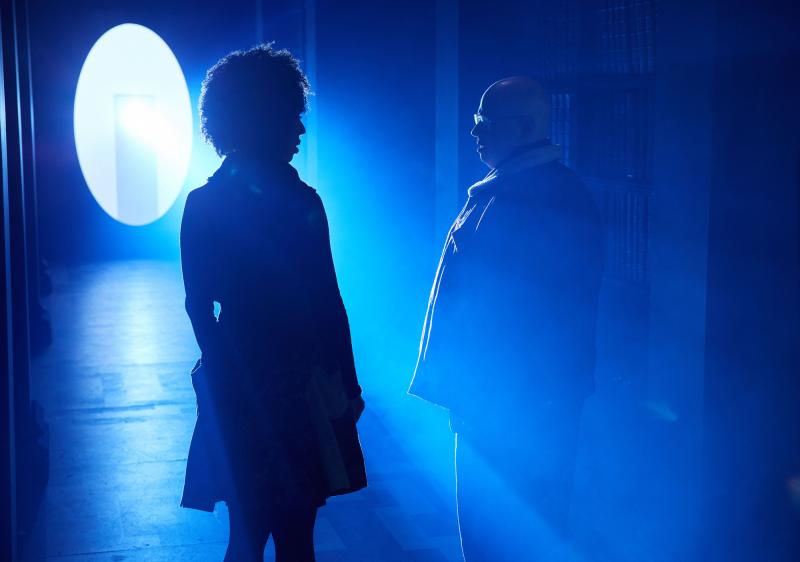 Extremis: Bill (Pearl Mackie), Nardole (Matt Lucas) (Credit: BBC/BBC Worldwide (Simon Ridgway))