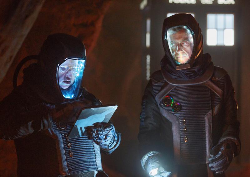 Empress of Mars: Nardole (Matt Lucas), The Doctor (Peter Capaldi) (Credit: BBC/BBC Worldwide (Simon Ridgway))