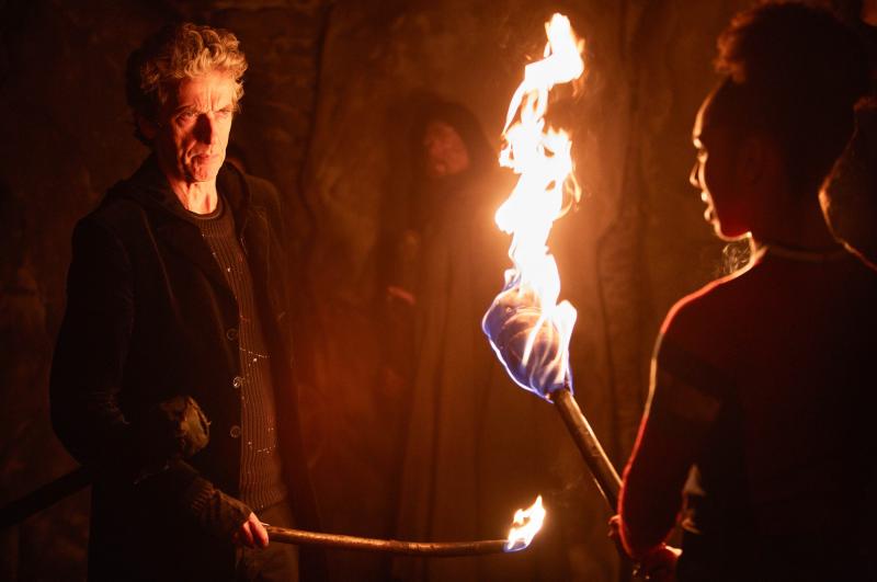 The Eaters of Light: The Doctor (Peter Capaldi), Bill (Pearl Mackie) (Credit: BBC/BBC Worldwide (Simon Ridgway))