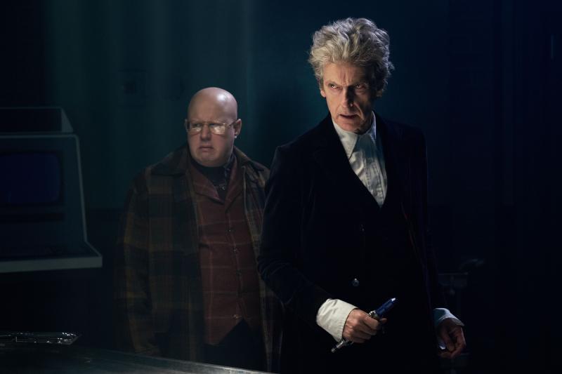 : Nardole (Matt Lucas), The Doctor (Peter Capaldi) (Credit: BBC/BBC Worldwide (Simon Ridgway))
