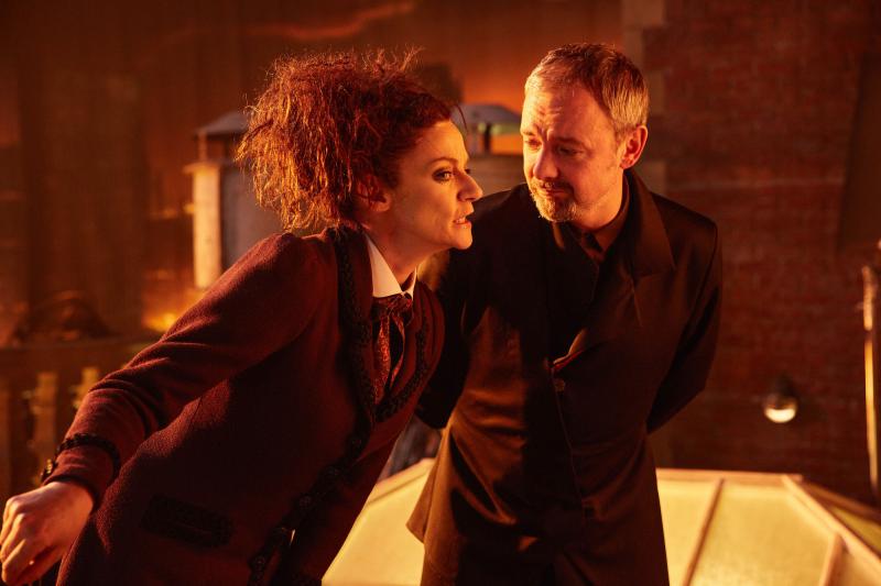 The Doctor Falls : Missy (Michelle Gomez), The Master (John Simm) (Credit: BBC/BBC Worldwide (Simon Ridgway))