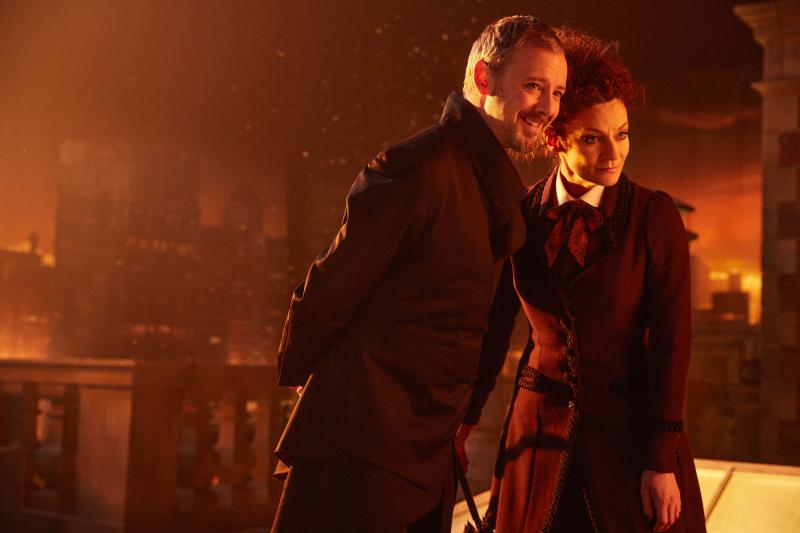 The Doctor Falls : The Master (John Simm), Missy (Michelle Gomez) (Credit: BBC/BBC Worldwide (Simon Ridgway))
