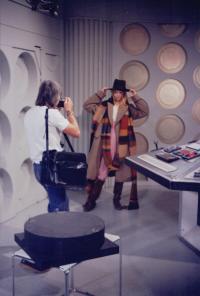 Behind te scenes on Destiny of the Daleks (Credit: Simon Meade/Steve Cambden)