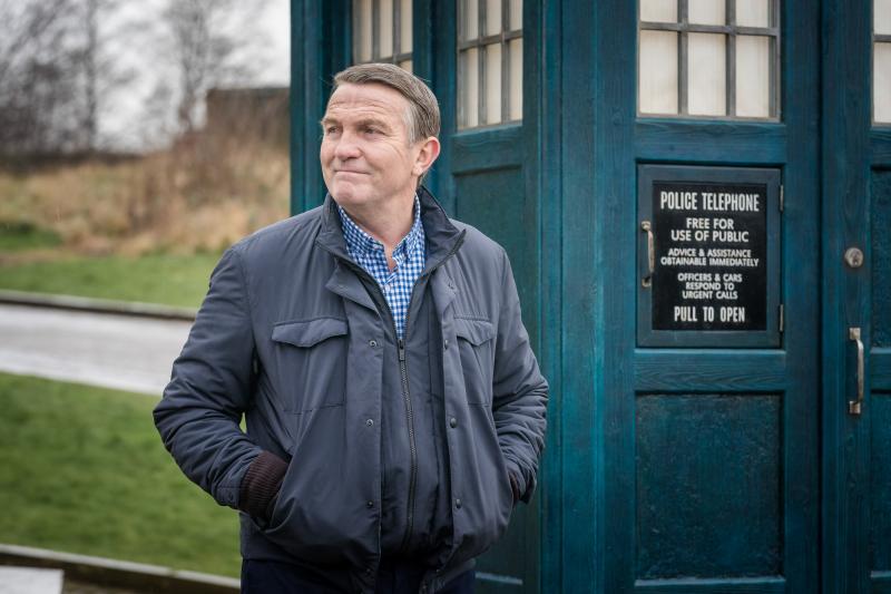  Arachnids In The UK: The Tardis, Graham (Bradley Walsh) (Credit: BBC Studios (Ben Blackall))