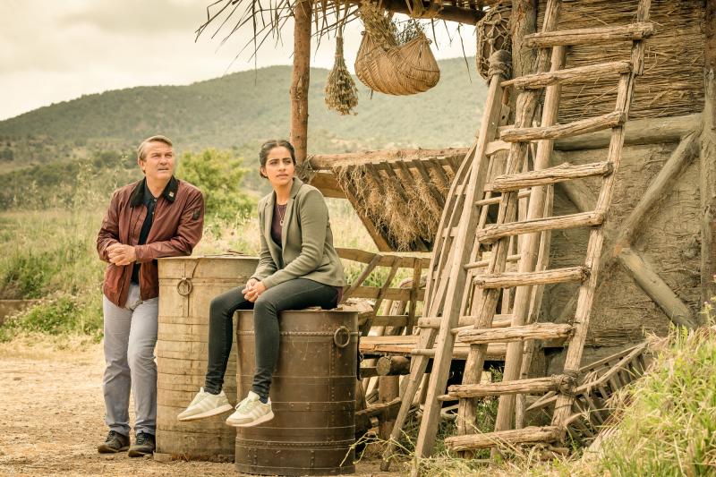 Demons Of The Punjab: Graham (Bradley Walsh), Yaz (Mandip Gill) (Credit: BBC Studios (Ben Blackall))