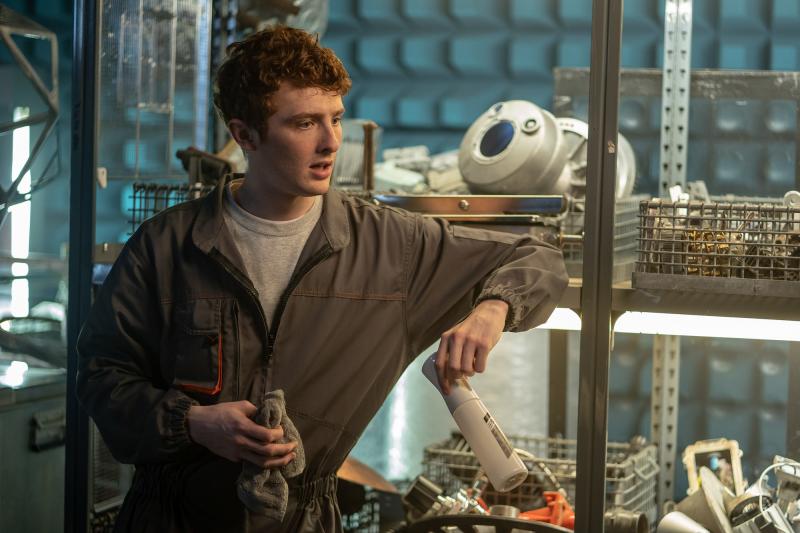 Kerblam!: Charlie Duffy (Leo Flanagan) (Credit: BBC Studios (James Pardon))